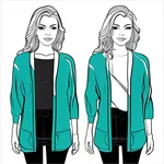 teal cardigan image